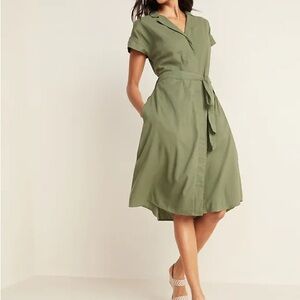 Old Navy Sage Green Midi Dress